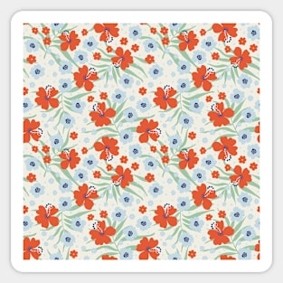 Pattern with tropical flowers Sticker